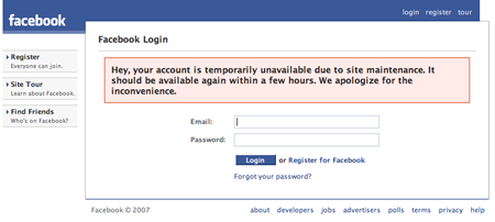 Facebook is Down