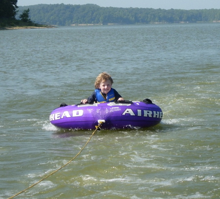 Carter rides the tube