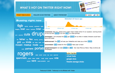 Twitscoop: A real-time aggregator of tweet content