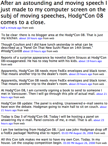 Coverage from Hodg*Con08