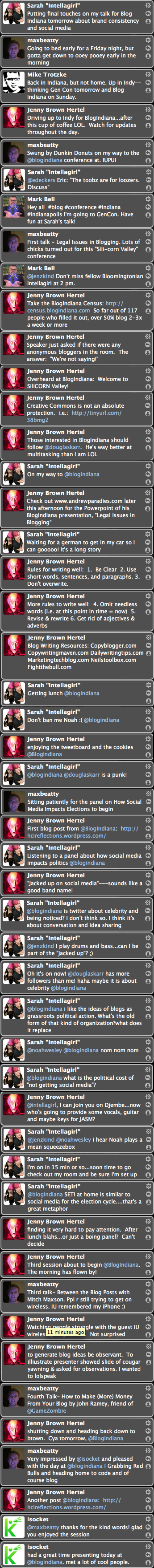 Saturday at BlogIndiana 2008