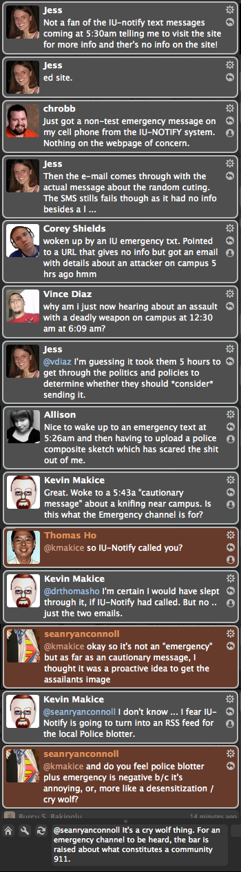 IU-Notify was quickly put to the test