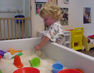 Archie's first day: Rice Table