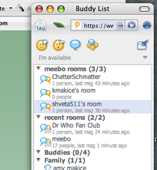 Meebo buddy list (popped free)