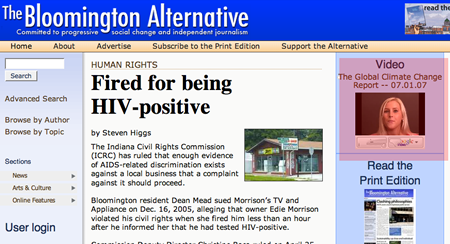 Bloomington Alternative video news