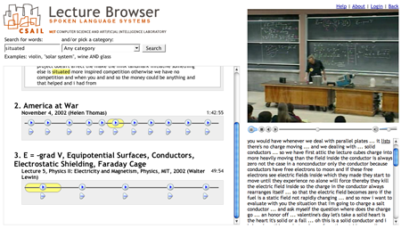 MIT Lecture Browser
